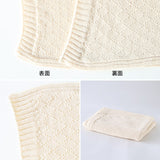 ブランケット ニット | moc knit diamond blanket Caramel アイボリー