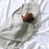 ニットブランケット 膝掛け コットン