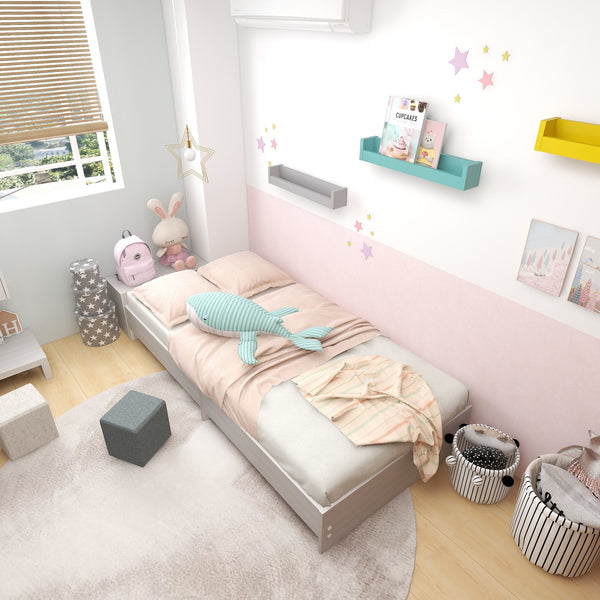 5畳の部屋で可愛い部屋作りが出来るレイアウト。憧れの海外風な子供