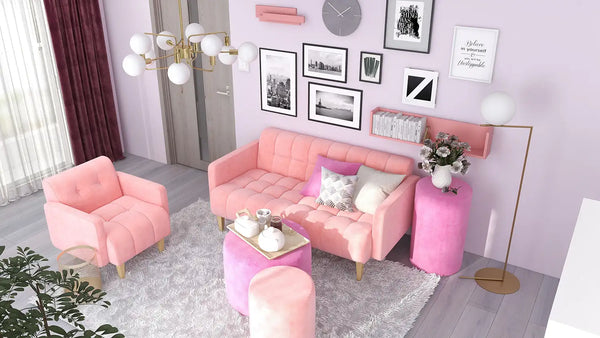 ピンクの部屋のコーディネート例