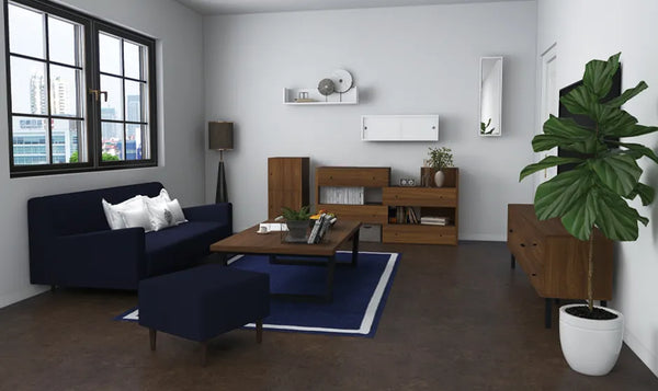 大人っぽく仕上がる、ネイビーとブラウンのインテリア術 - オーダー