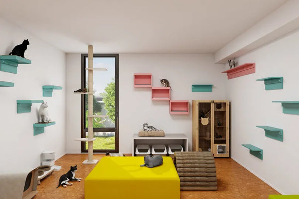 猫が家具をボロボロにされないように対策された部屋のイメージ