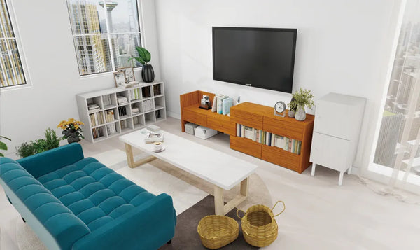 置かない選択で変わる部屋。テレビ台の代わりになるインテリア術