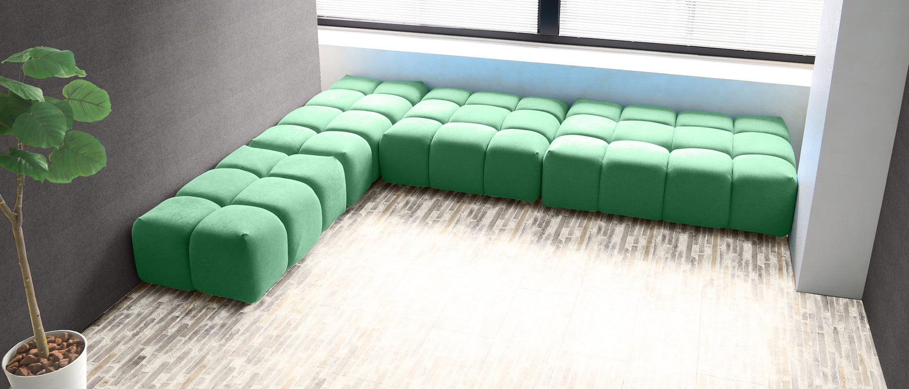 【新品】KOLN SOFA 2×3 オリーブグリーン　ベンチソファ　27日まで 新品】KOLN SOFA 2×3 オリーブグリーン ベンチソファ 27日まで