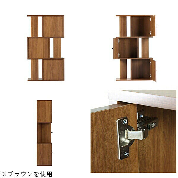 サイズ、デザインオーダー可！バッタン３枚扉キャビネットナチュラルブラウン受注製作 サイズ、デザインオーダー可！バッタン3枚扉キャビネット