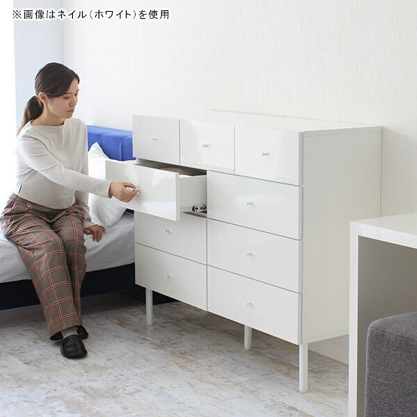 ワイドチェスト 木目柄 ホワイトウッド｜whitewood 120Lチェスト