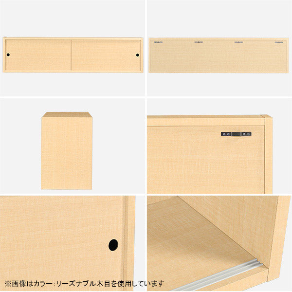 ウォールシェルフ 長方形 引き戸｜WallBox7-SD B-1200 whitewood