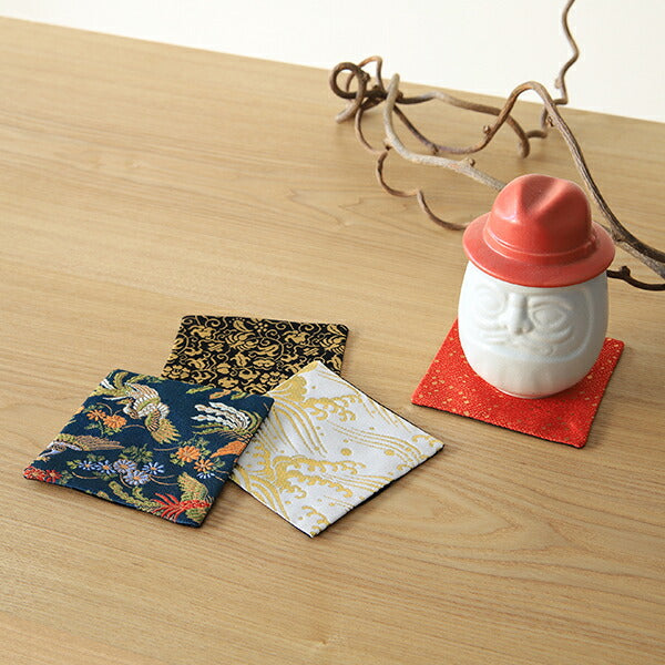 コースター 西陣｜Coaster Japanese pattern black