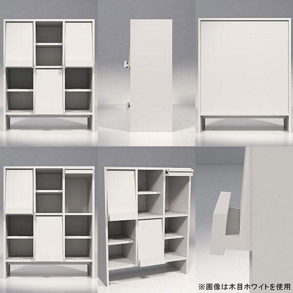 収納棚 キャビネット 扉付き収納｜arne flap 3×2openクロス/D40