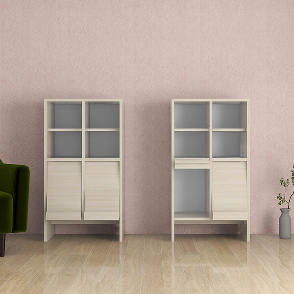 収納棚 リビング収納 ラック 扉付き収納｜arne flap 2×2open上