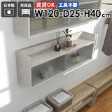 ウォールシェルフ 壁掛け棚 | Mirai ウォールキャビL アクリル戸 1202540 marble