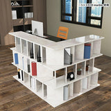 ディスプレイラック 間仕切りシェルフ | パーテーションラック 3×2/D30木目