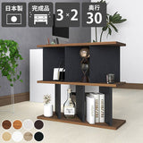 ディスプレイラック 間仕切りシェルフ | パーテーションラック 3×2/D30木目