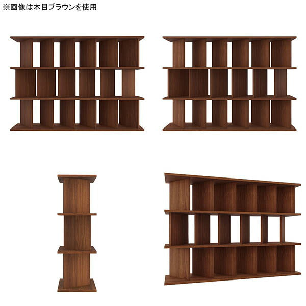 間仕切りラック パーテーションラック | パーテーションラック 6×3/D35木目