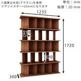 間仕切りシェルフ パーテーションラック | パーテーションラック 5×5/D30木目