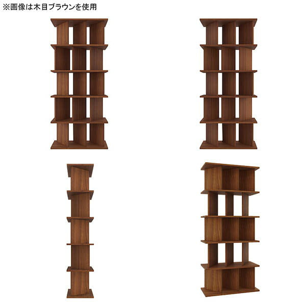 オープンシェルフ パーテーションシェルフ | パーテーションラック 3×5/D35木目