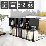 本棚 パーテーションラック | パーテーションラック 5×2/D35 black