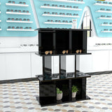 目隠しシェルフ パーテーションラック | パーテーションラック 3×3/D35 black