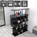 間仕切り棚 収納 | パーテーションラック 4×4/D30 black