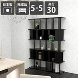 書棚 目隠し | パーテーションラック 5×5/D30 black