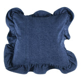 デニムクッション かわいい 日本製 | interior cushion frill three 45Fデニム【カバーのみ】