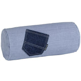 インテリアクッション 筒形 枕 | interior cushion bolster pocket 18R×40 中綿付き デニム生地