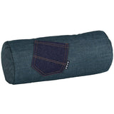インテリアクッション 筒形 枕 | interior cushion bolster pocket 18R×40 中綿付き デニム生地