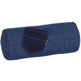 インテリアクッション 筒形 枕 | interior cushion bolster pocket 18R×40 中綿付き デニム生地