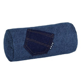 インテリアクッション 筒形 デニム | interior cushion bolster pocket 15R×30 中綿付き デニム生地