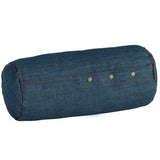 インテリアクッション 筒形 枕 | interior cushion bolster front hook 18R×40 中綿付き デニム生地