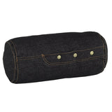 インテリアクッション 筒形 枕 | interior cushion bolster front hook 15R×30 中綿付き デニム生地