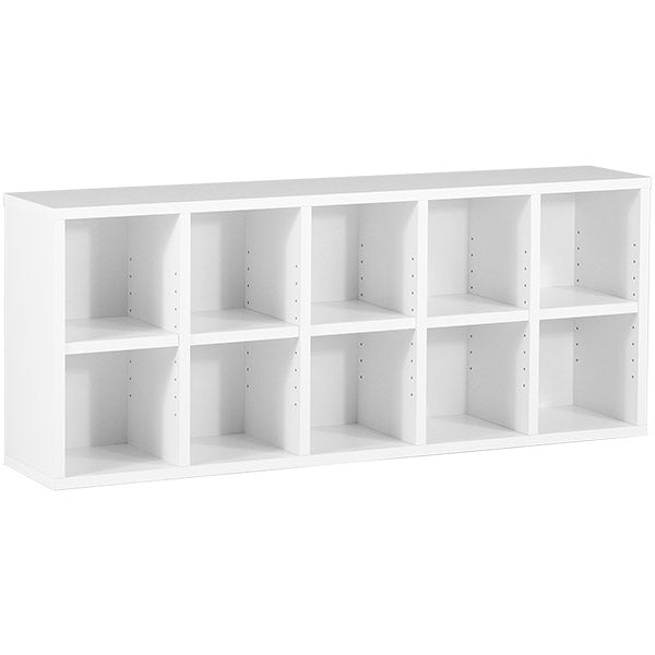 ベッドサイドラック 収納 完成品 本収納 | H-001 5×2/D25 木目