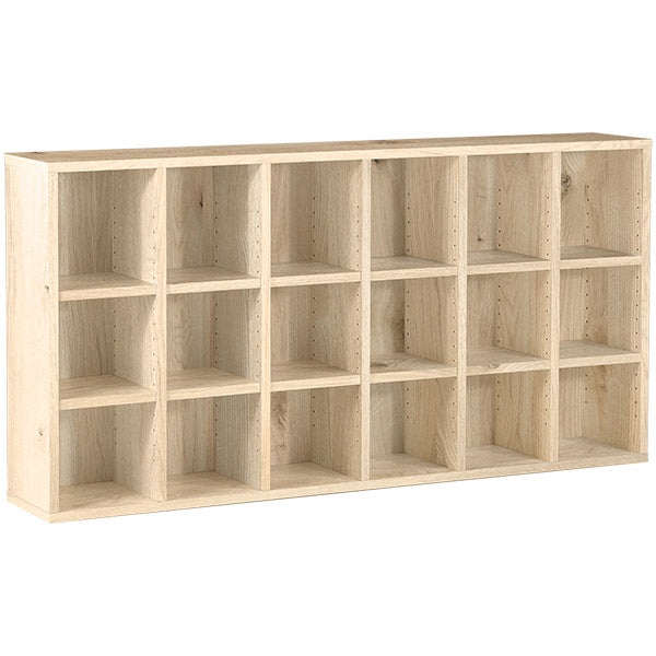 大容量収納 本棚 店舗什器 | H-001 6×3/D25 木目