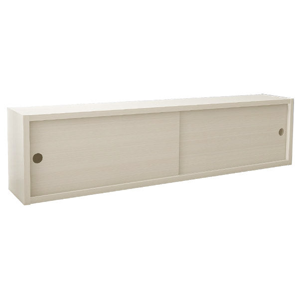 トールペイント    シェルフ ウォールシェルフ 長方形 引き戸｜WallBox7-SD B-1200 whitewood