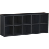 ベッドサイドラック 収納 完成品 本収納 | H-001 5×2/D25 木目