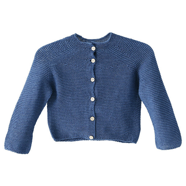 カーディガン デニム風 | moc Garter knitting cardigan Denim