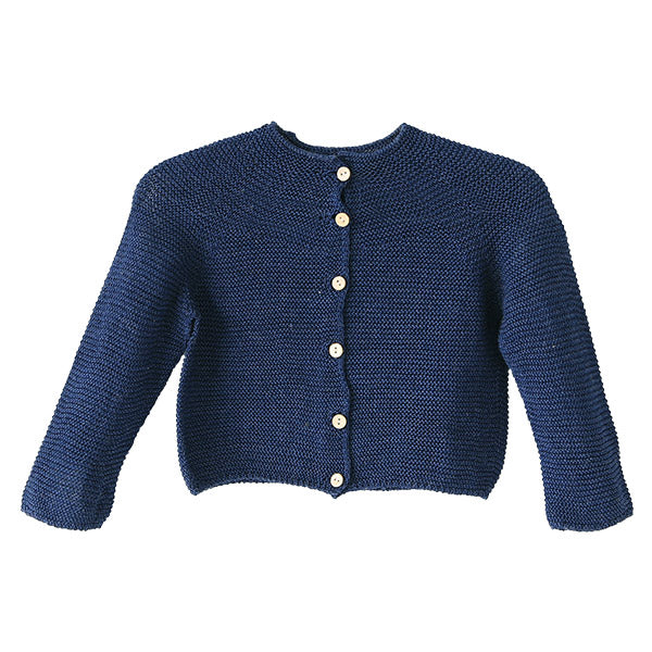 カーディガン デニム風 | moc Garter knitting cardigan Denim