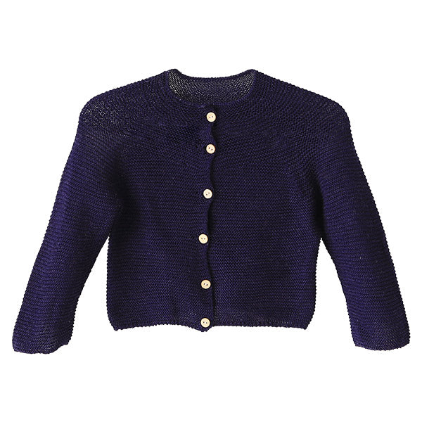 カーディガン デニム風 | moc Garter knitting cardigan Denim
