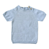 サマーニット ワンピース ベビー | moc Side button short sleeved pullover 70 Gummy