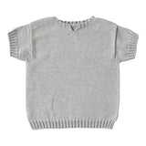 サマーニット ベビー 半袖 | moc Front slit short sleeved pullover 70 Gummy
