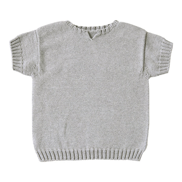 サマーニット ベビー 半袖 | moc Front slit short sleeved pullover 70 Gummy