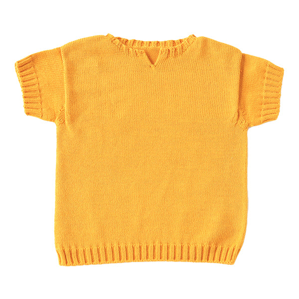 サマーニット ベビー 半袖 | moc Front slit short sleeved pullover 70 Gummy