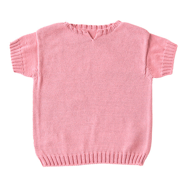 サマーニット ベビー 半袖 | moc Front slit short sleeved pullover 70 Gummy