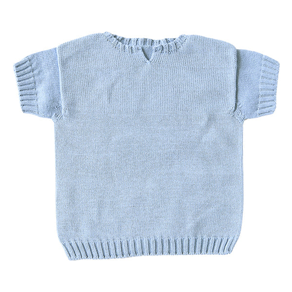 サマーニット ベビー 半袖 | moc Front slit short sleeved pullover 70 Gummy