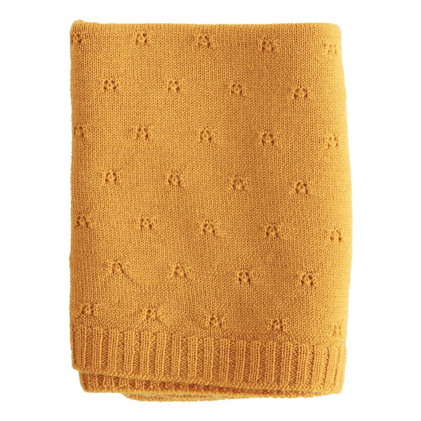 ニットブランケット 膝掛け 防寒 | moc knit mesh blanket Biscuit アイボリー