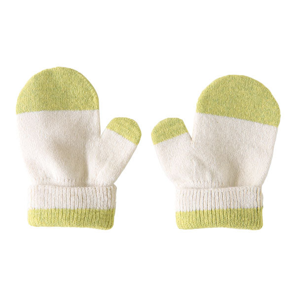 ミトン 手袋 こども用 | moc Mitten glove bicolor Muffin ホワイト×グレー