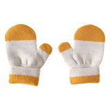 ニット手袋 ミトン ベビー | moc Mitten glove bicolor Biscuit アイボリー×グレー