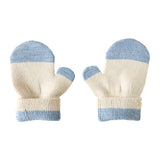 手袋 ニットミトン 防寒 | moc Mitten glove bicolor Caramel アイボリー×グレー