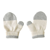 ベビーミトン ニット オーガニックコットン | moc Mitten glove bicolor Gummy アイボリー×ライトグレー