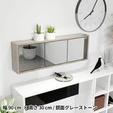 壁掛け棚 ミラーキャビネット 鏡扉 | WallBox7-DXﾐﾗｰ E-900 graystone